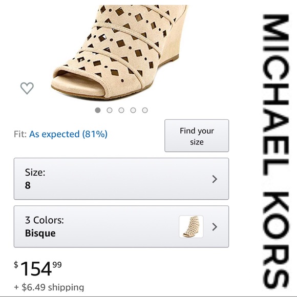💕SALE💕Michael Kors Bisque Cage Ankle Boots - Picture 5 of 8